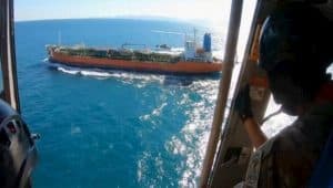 The Iranian regime's military forces seize a South Korean Tanker in the Strait of Hormuz