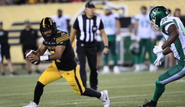 Saskatchewan Roughriders start slow, fall victim to Tre Ford yet again in loss to Ticats (& other thoughts)