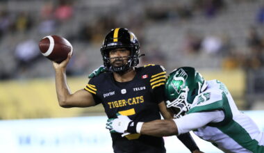 Tre Ford plays hero for Hamilton Tiger-Cats after Harrison Frost injured against Riders