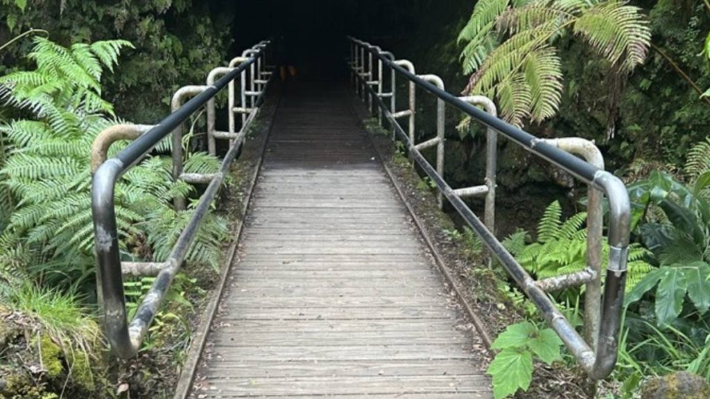Nahuku lava tube and other parts of the Hawaiian Volcano National Park will be closed, starting noon on Aug. 14 in preparation for Tropical Storm Lala. (File photo)