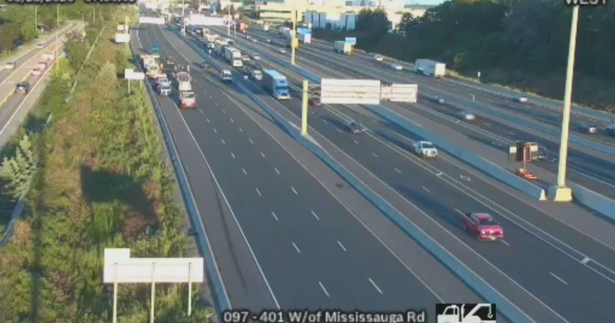 ‘What a mess’: Collector lanes on EB 401 expected to be closed in Mississauga for several more hours - CTV News
