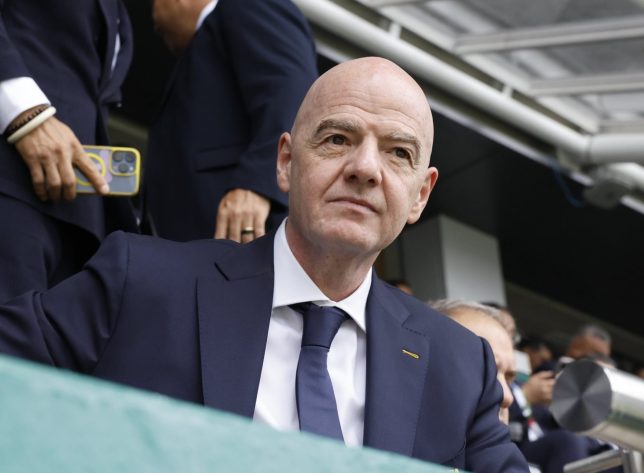 MEXICO CITY, MEXICO - JUNE 11: FIFA President Gianni Infantino during the FIFA World Cup 2026 Group A match between Mexico and South Africa at Mexico City Stadium on June 11, 2026 in Mexico City, Mexico. (Photo by Eva Marie Uzcategui - FIFA/FIFA via Getty Images)