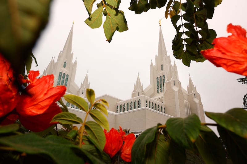 The grounds of the San Diego California Temple are pictured on Monday, June 15, 2026.