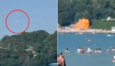 Chaos at busy Russian beach as several killed by Ukrainian drone
