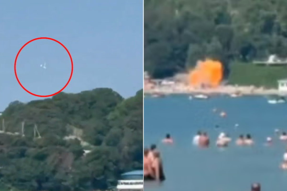 Chaos at busy Russian beach as several killed by Ukrainian drone