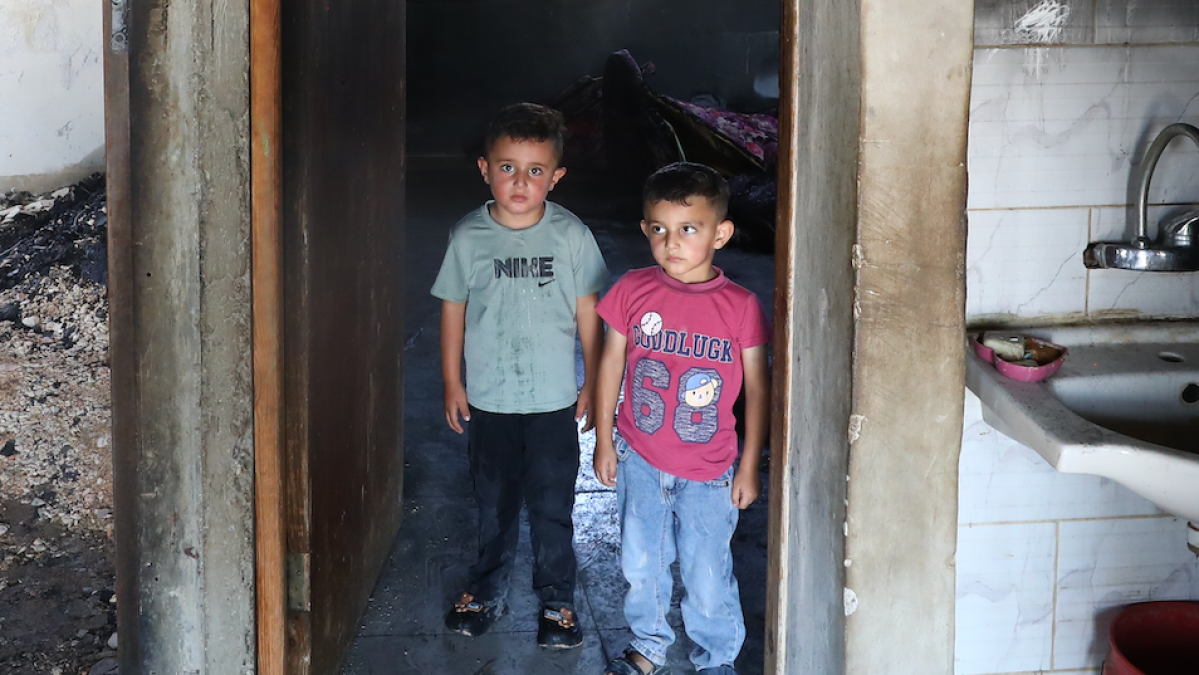 Israeli settlers set fire to Palestinian home while family asleep | Israel-Palestine conflict