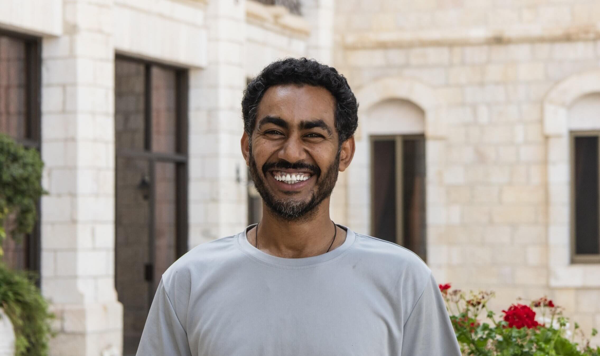 Endalkew Yemani Tesma, shown here in Jerusalem on Aug. 14, 2023, faces the possibility of deportation. 