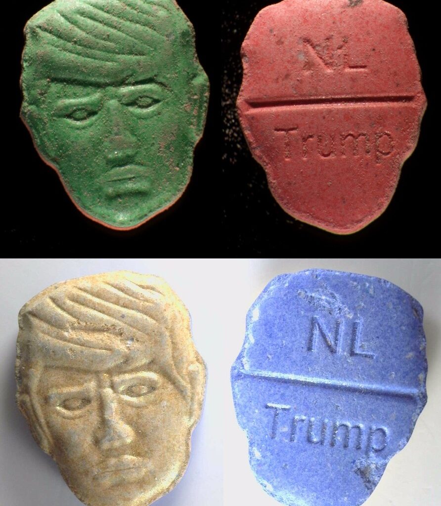 Dutch authorities issued a warning about a potentially lethal drug the shape of Trump's head. (Courtesy of Trimbos Institute of Mental Health)