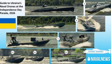 Ukrainian naval drones on parade in Kyiv