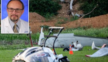 Pilot killed in 'very violent' crash with Pennsylvania State Police helicopter ID'd as ER doctor as 'dramatic' video of collision revealed