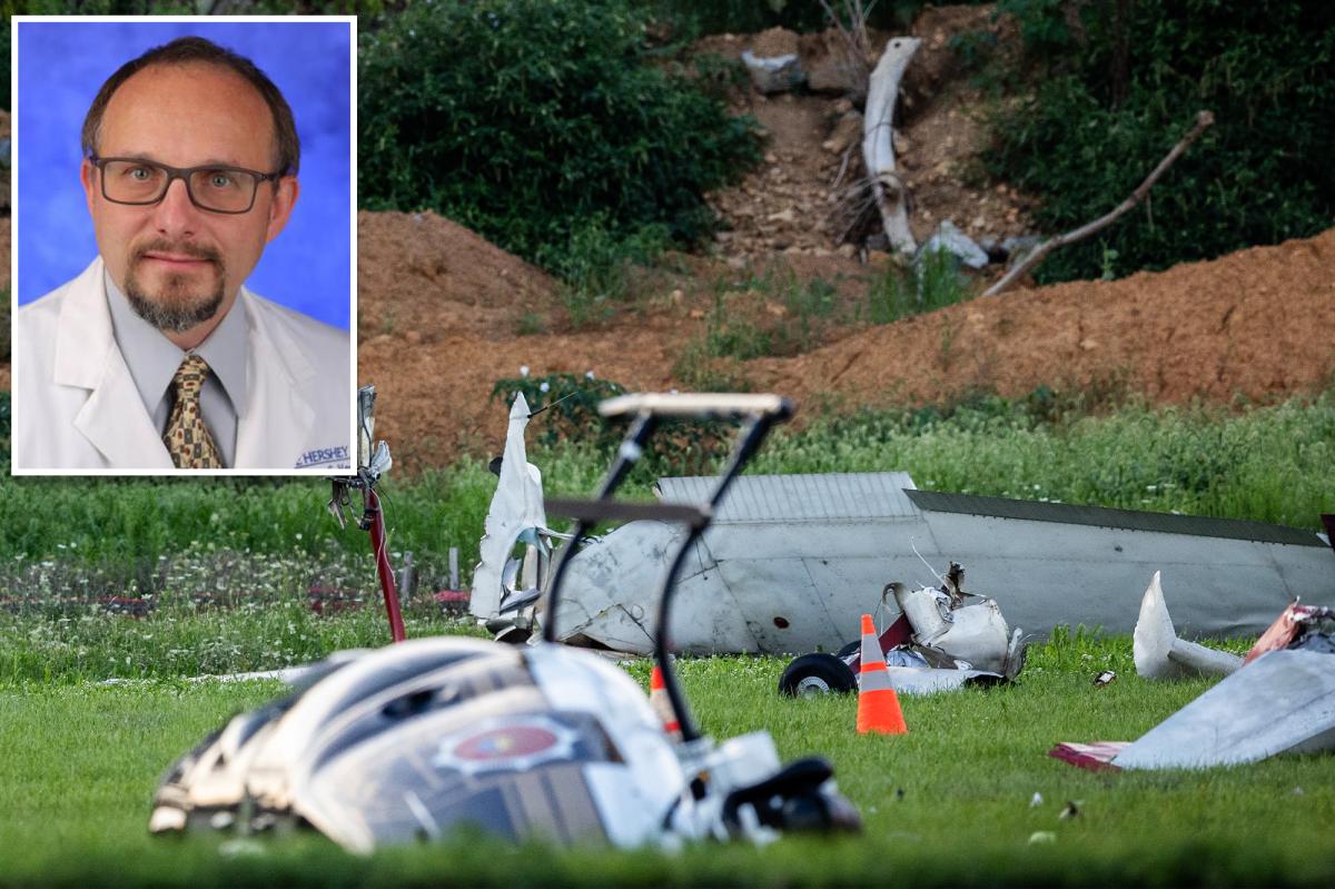 Pilot killed in 'very violent' crash with Pennsylvania State Police helicopter ID'd as ER doctor as 'dramatic' video of collision revealed