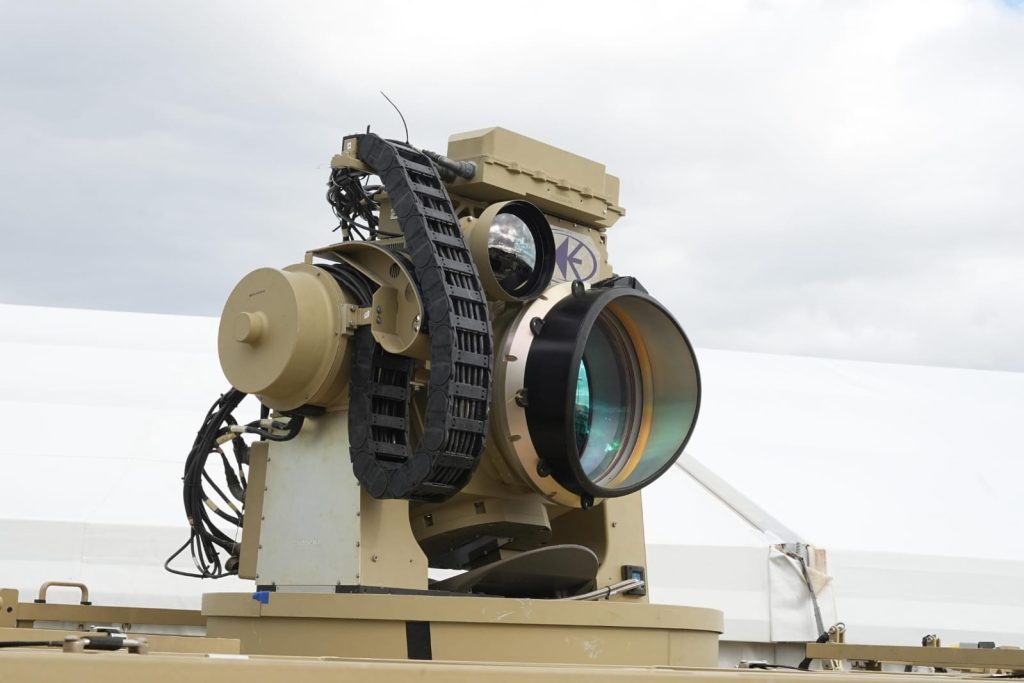 The Iron Beam high-energy laser weapon system.
