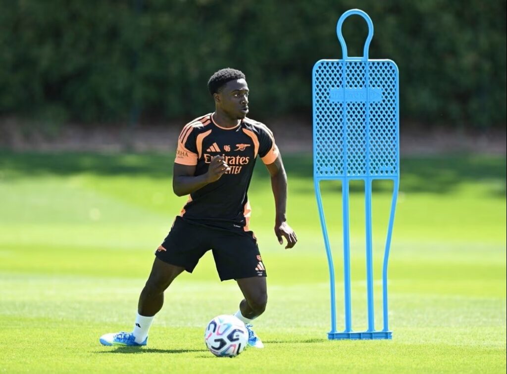 Ismeal Kabia in pre-season training with the Arsenal u21s (Photo via Arsenal.com)