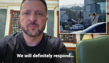 Zelensky vows revenge for devastating Russian strikes that killed 16 in shopping center