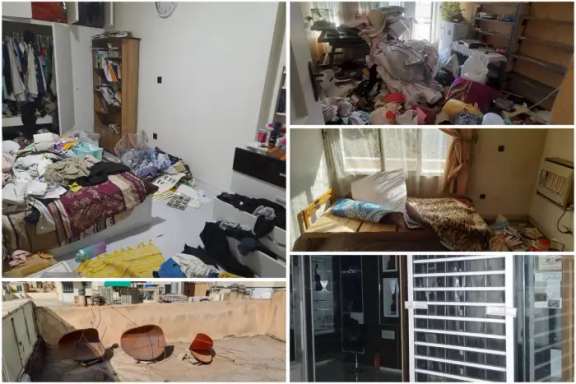 A combination image shows the homes of Amin Tabianifard, Baharieh Asgarinasab and Nima Tabianifard in Isfahan, Iran, after security forces raided the properties on August 24, 2026.