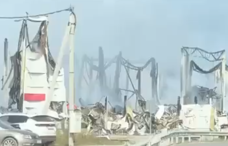 Burned Wildberries warehouse in Alexin. Source: X