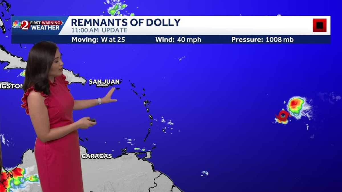 Dolly downgraded; rain expected in ﻿the Caribbean this weekend