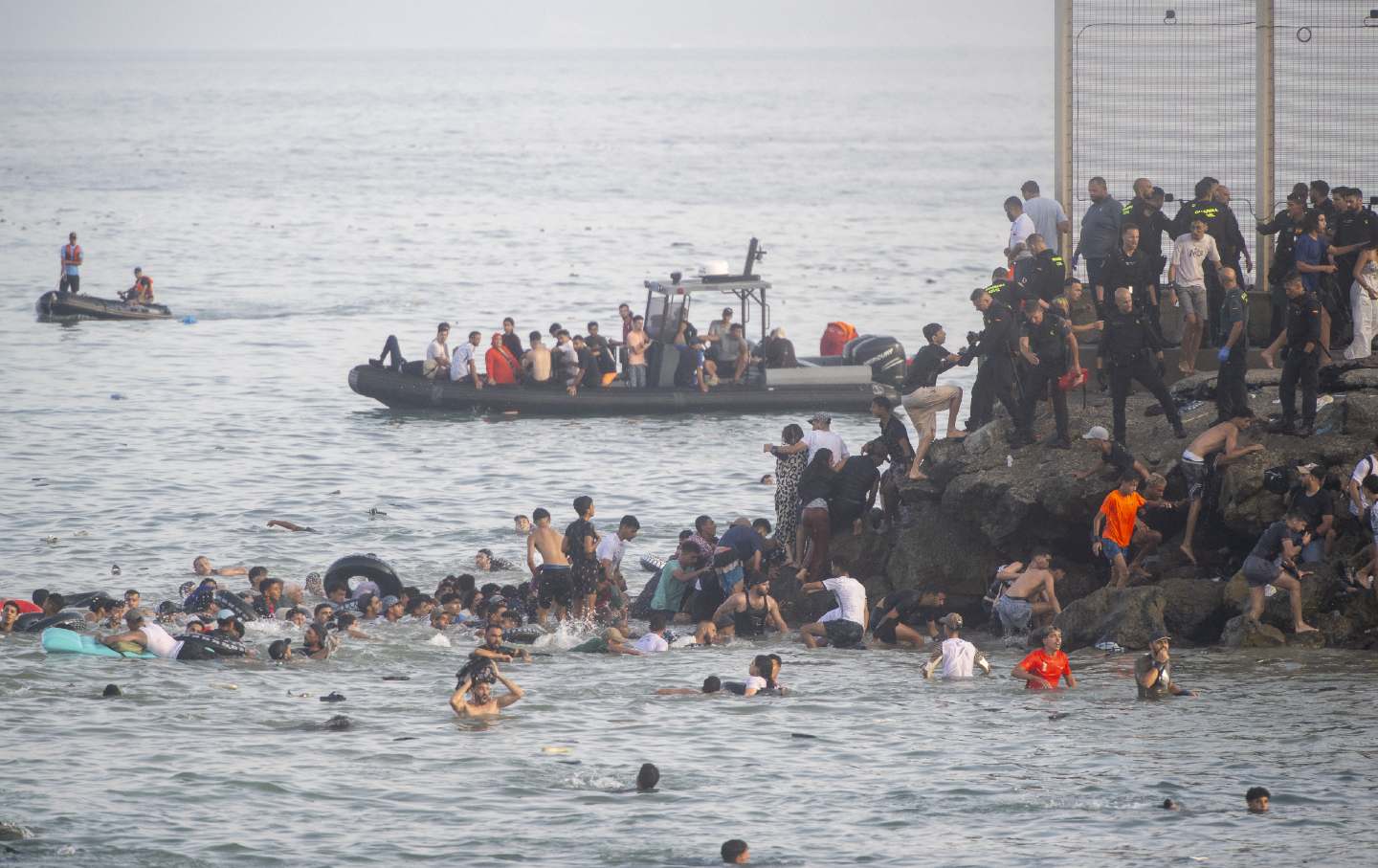 Tens of thousands of Moroccans and others entered the small city of Ceuta, Spain, on Thursday, July 30, 2026.