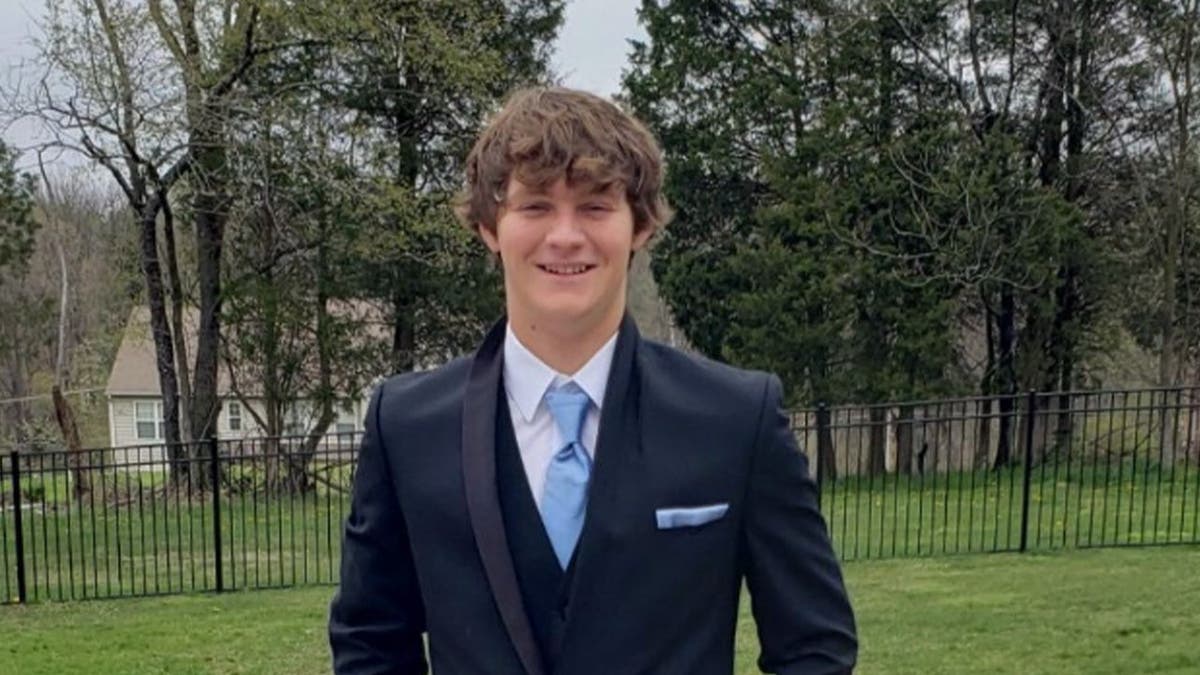 image shows victim in a suit