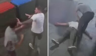 Violent street assault captured on surveillance as bystanders intervene