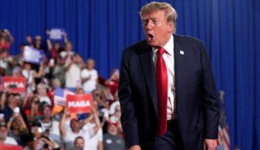 Trump fires back after protester interrupts Myrtle Beach rally for Darline Graham