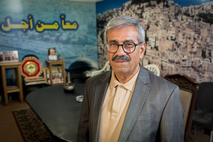 A close up of a Jordanian man in his office.