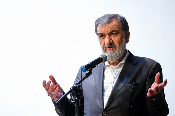 Mohsen Rezaei, Iran's new secretary of the Supreme National Security Council, speaks at an event.