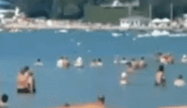 Crowded Russian beach hit in alleged Ukrainian drone attack