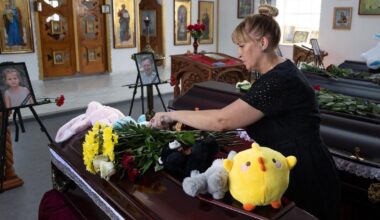 Funeral held for family "wiped off the map" in Russian strike on Ukraine, neighbor says