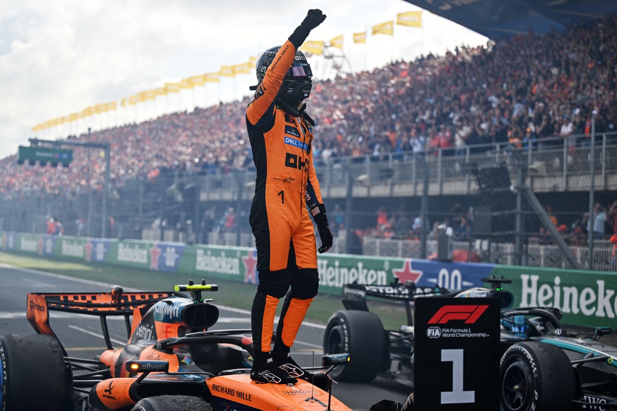 F1 Dutch GP: Norris overhauls Antonelli for victory, Verstappen suffers heavy crash