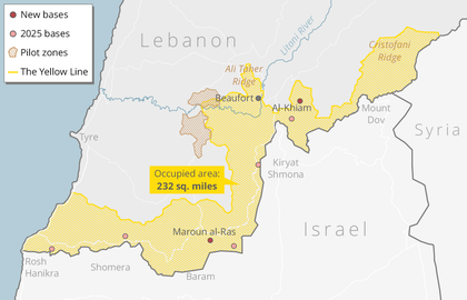 New bases in Lebanon map 1