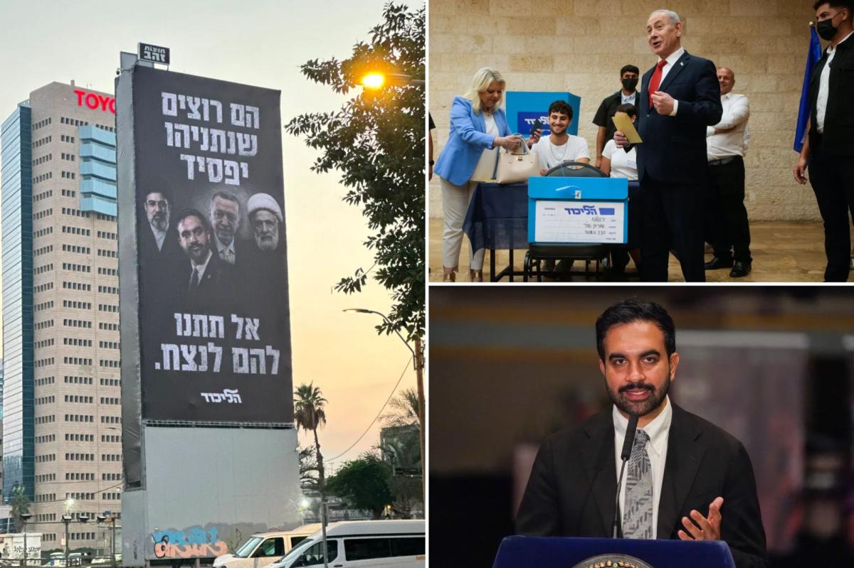 Netanyahu puts Mamdani on billboard with Ayatollah Khameni, Hezbollah chief