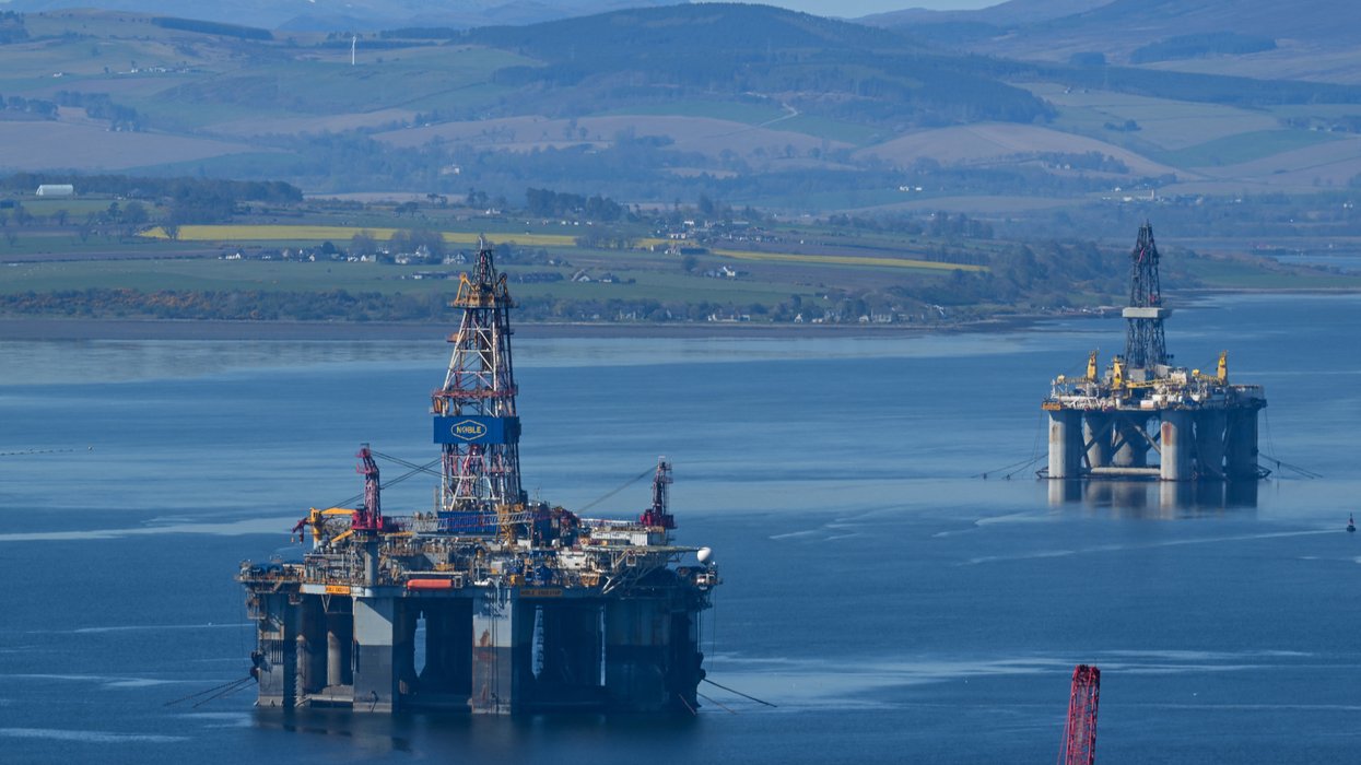 North Sea oil rigs
