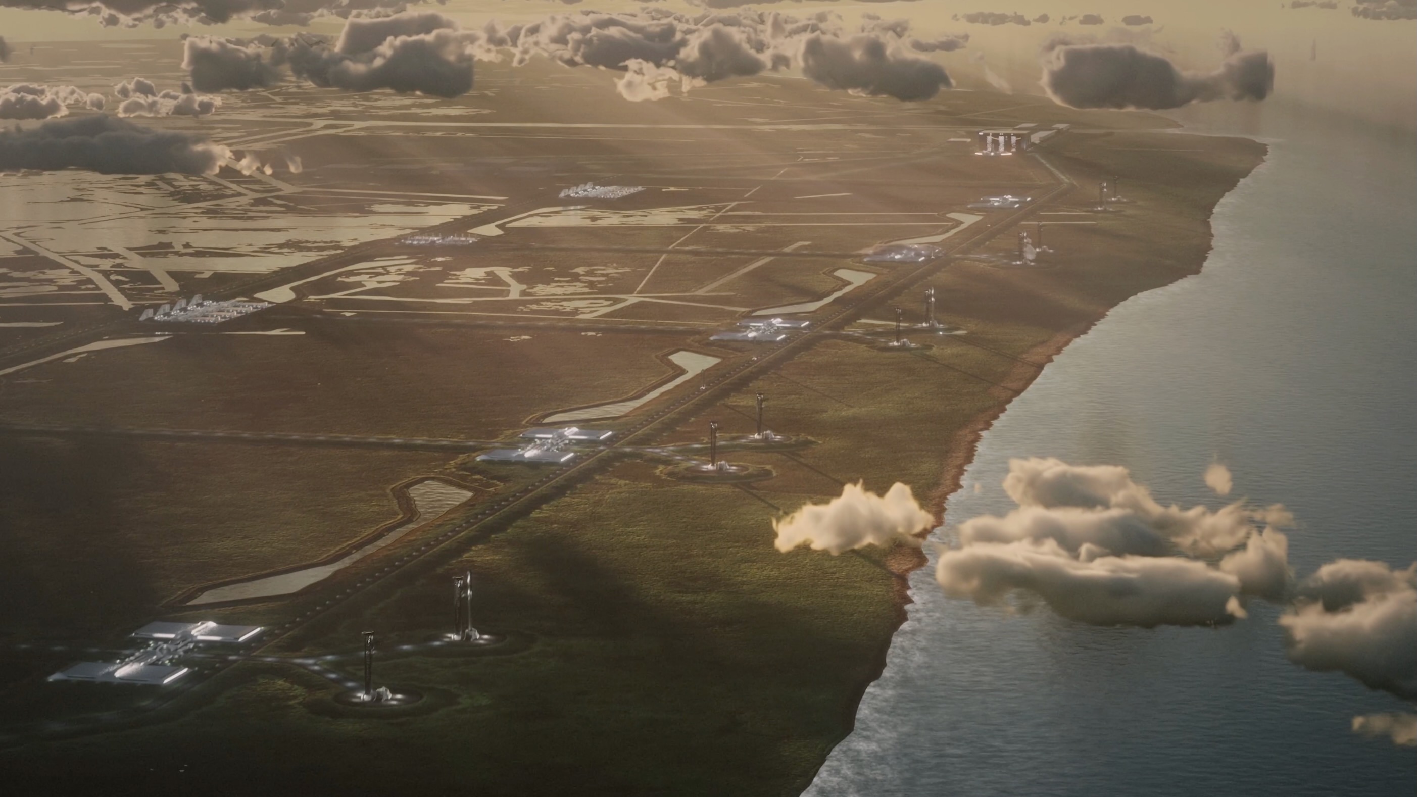 Illustration of SpaceX's planned Starbase Louisiana site, which the company says will support thousands of Starship launches per year.