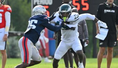Patriots-Eagles joint practice recap: Defenses fight back on Day 2