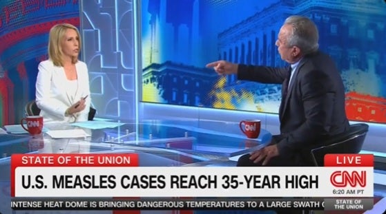 Robert F. Kennedy Jr. grew heated and began yelling at CNN's Dana Bash on Sunday