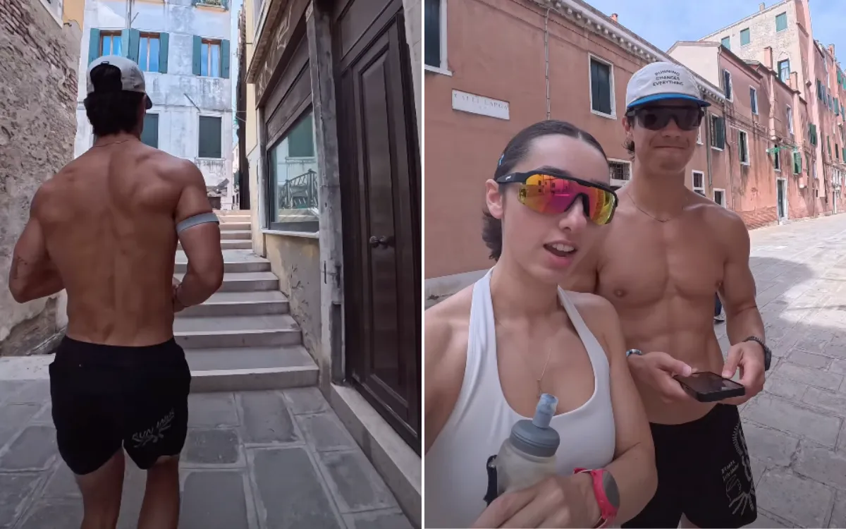 Julia Latoff and her boyfriend Mike in Venice.