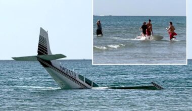 Young pilot makes emergency landing in front of Florida beachgoers -- quickly rescued uninjured