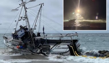 San Francisco beach closed after fishing boat carrying 1,000 gallons of diesel runs aground