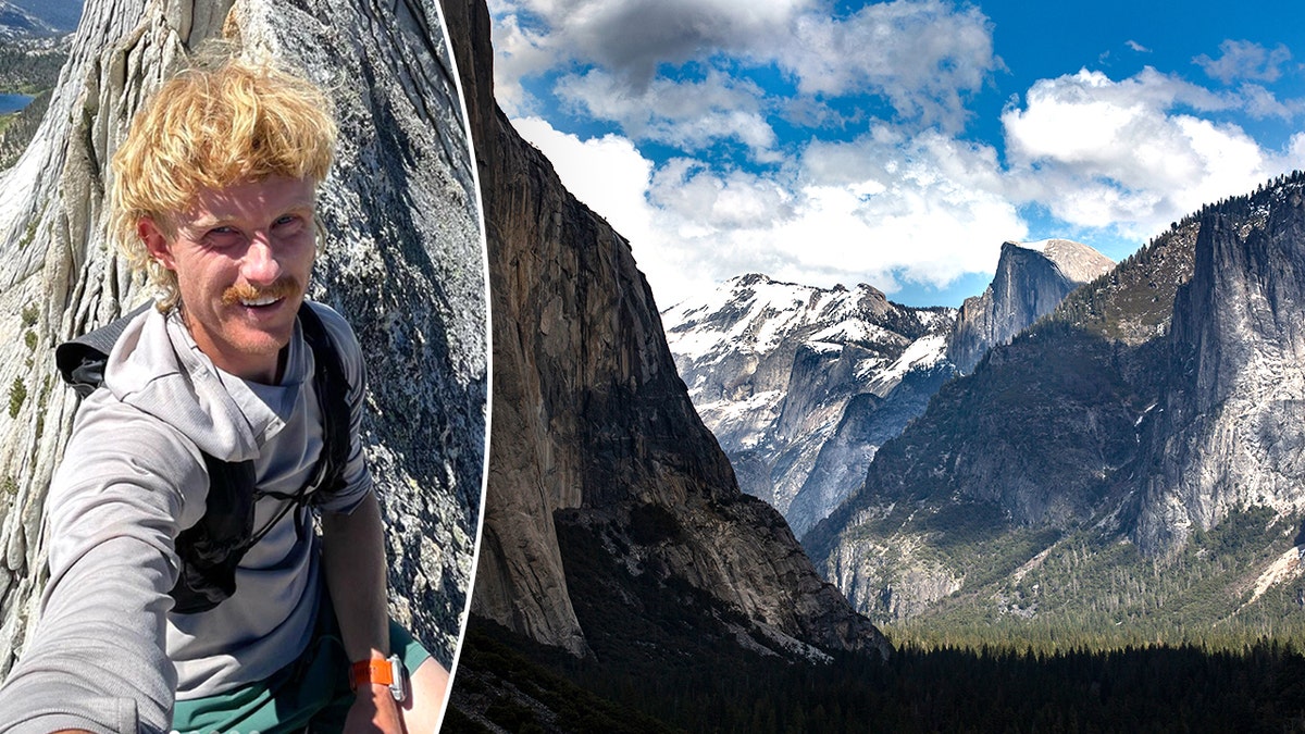 Whisenant selfie next to Sierra Nevada
