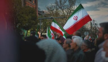 Protesters against the US war in Iran rally in Tehran in May 2026 (Sina Drakhshani/Unsplash)
