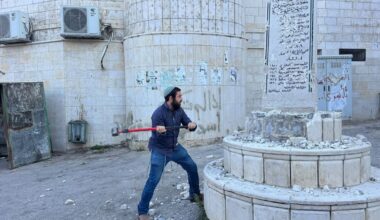 Israeli lawmaker Tzvi Succot smashes Palestinian memorial guarded by IDF - Haaretz