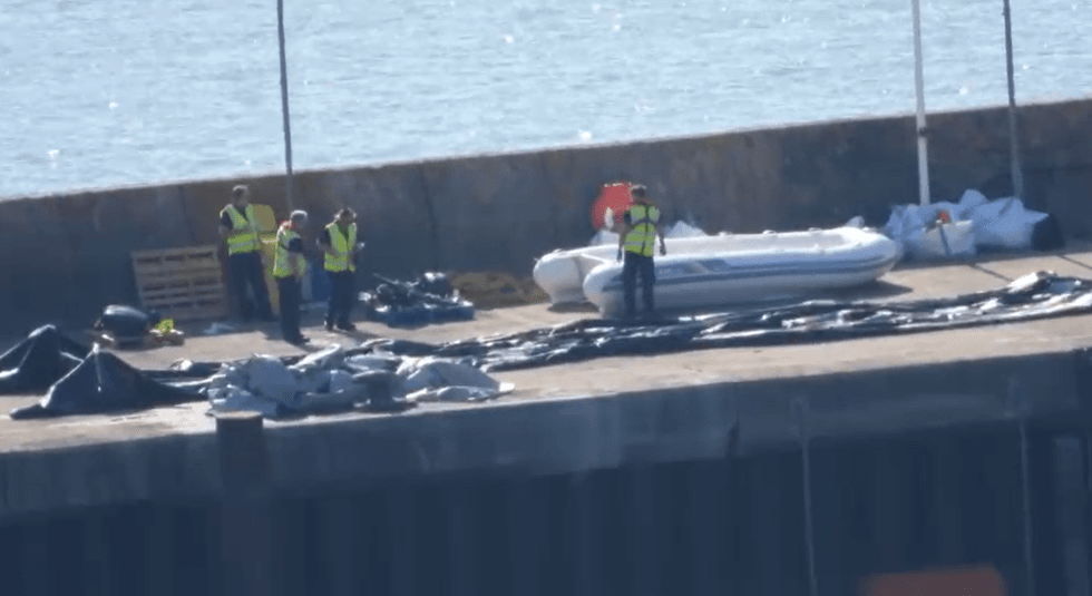 \u200bThe deflated dinghy