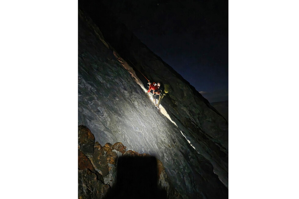 Volunteer rescuers in California spent hours scaling a mountain to reach a stranded climber