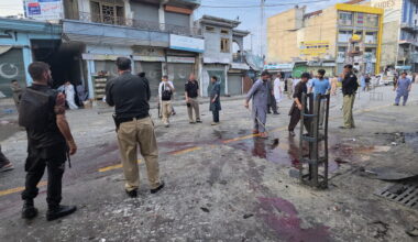 Suicide bombing kills 14 at antimilitant rally in Pakistan, officials say