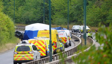 Crash on highway in England kills 7, including 2 police officers