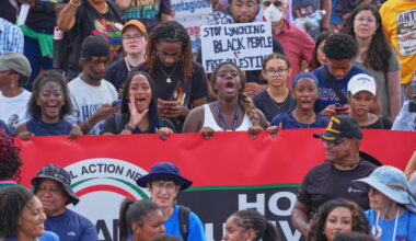 Hundreds rally for voting rights and racial justice in Washington