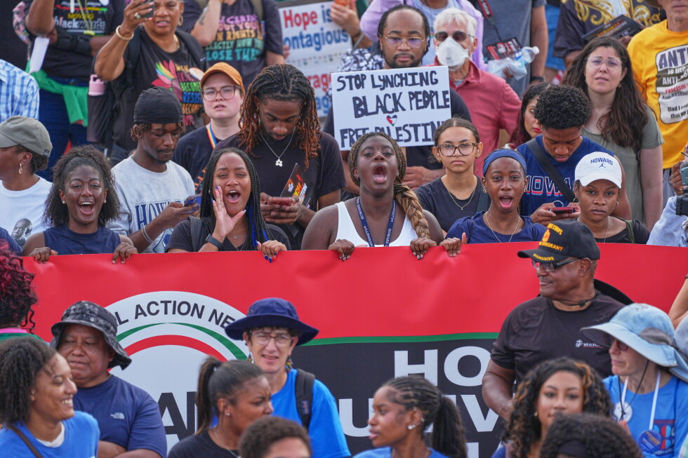 Hundreds rally for voting rights and racial justice in Washington