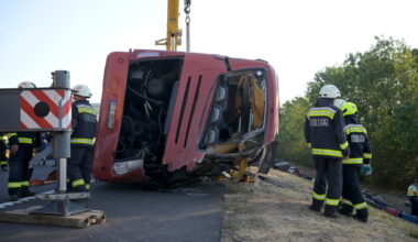 A bus crash in Hungary kills 12 people, injures others