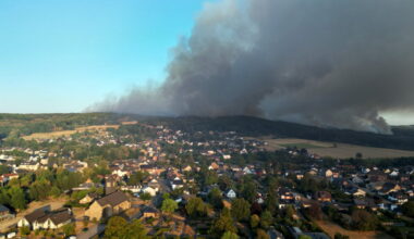 Firefighters battle fires across Europe as the region faces record heat